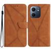For Oppo A5x 5G/4G Case Skin Touch Lines Imprinted PU Leather Flip Phone Cover