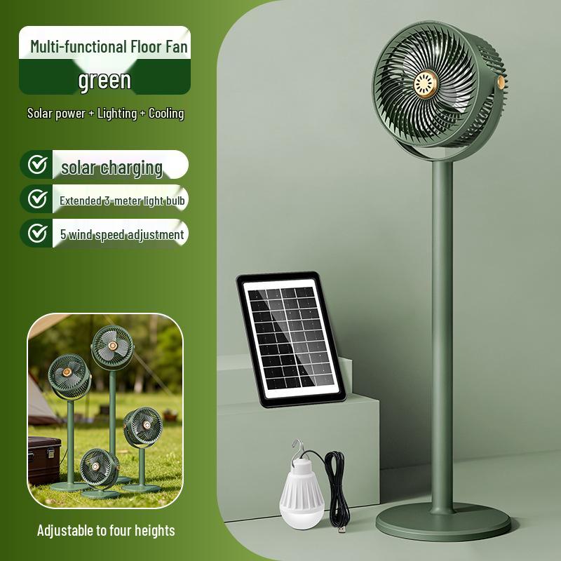 

Solar-Powered Retractable USB Fan with Lighting for Outdoor and Indoor Use 23.8cm x 23.8cm x 86.5cm