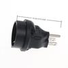 Eu To Us Converter Schuko Female To Usa Plug Adapter Us Nema 5-15P Plug To Europe Cee7/3 Schuko Receptacle Adapter