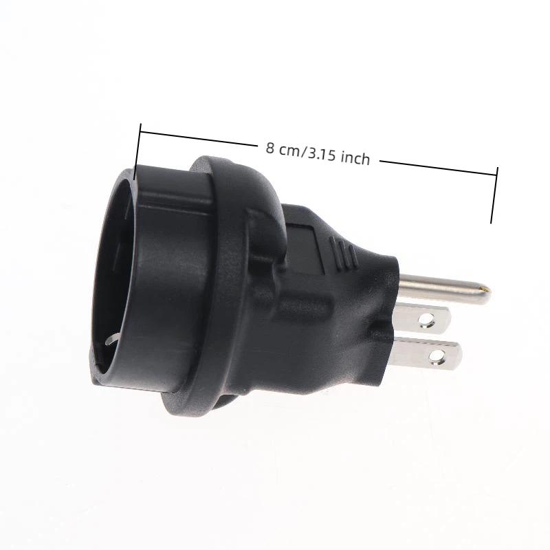 Eu To Us Converter Schuko Female To Usa Plug Adapter Us Nema 5-15P Plug To Europe Cee7/3 Schuko Receptacle Adapter