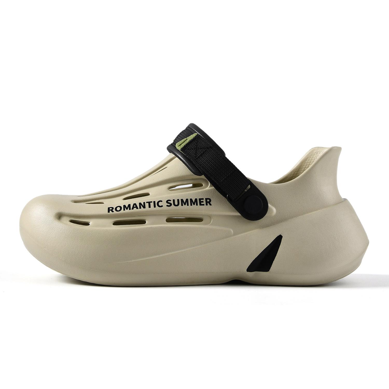 

Hole shoes men s summer new wear wear wear-resistant sports bag head slippers outdoor beach cool slippers 40-41 хакі