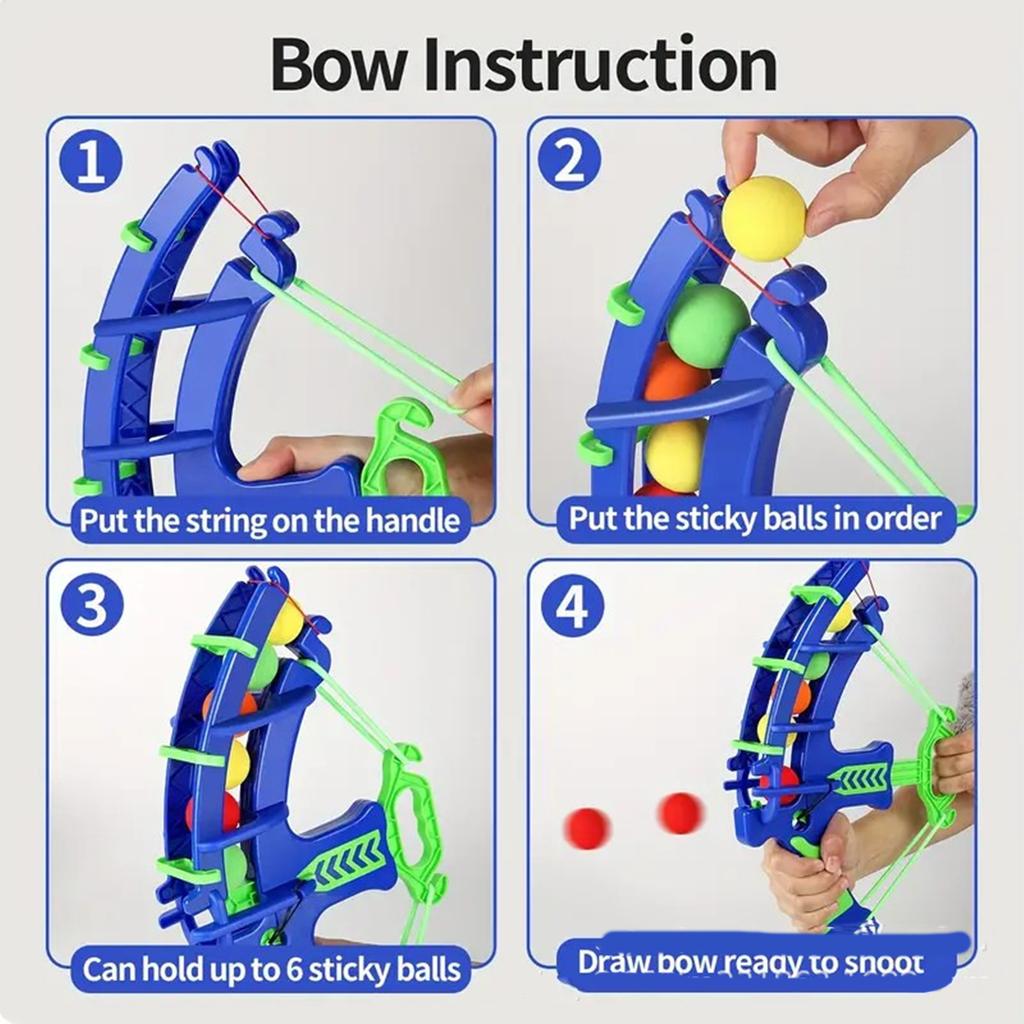 Children's archers, elastic shooting, sponge ball throwing, parent-child interactive toys, outdoor sports