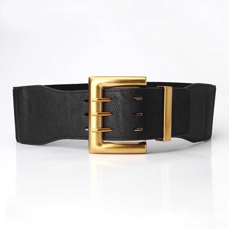 New women's elastic elastic waist seal dress coat decorative wide belt waist belt women's belt