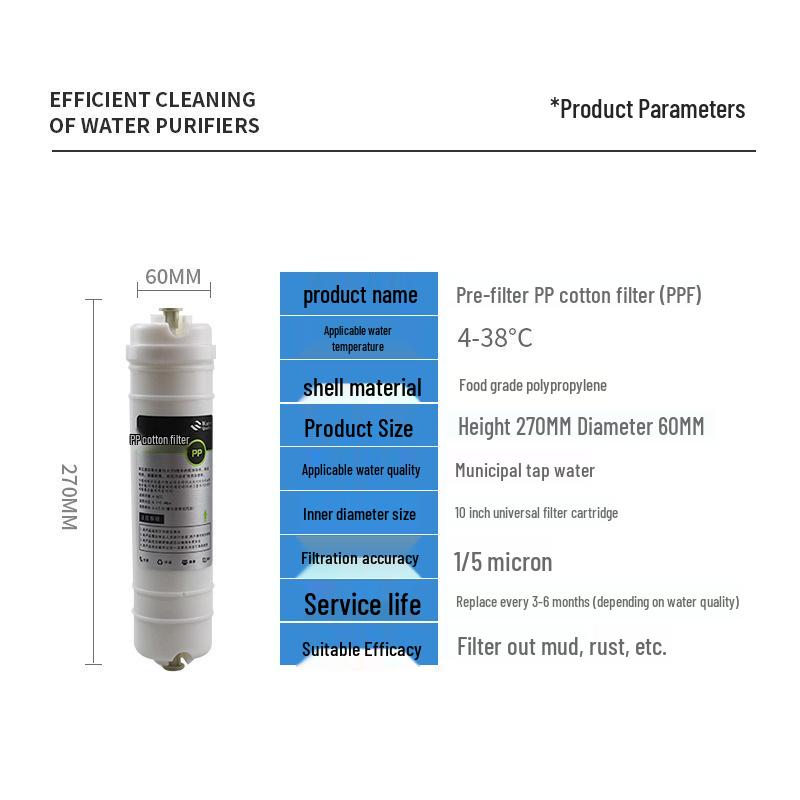 

Картридж для UF-фильтра очистки воды 5-ступенчатый набор с быстрым подключением с PP-хлопком, CTO, T33 и углем с ингибитором накипи