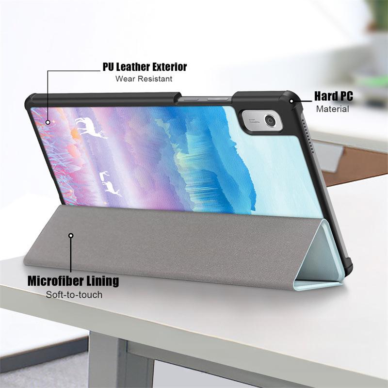 Per 2025 Lenovo Savior Y700 4a Custodia Protettiva Tablet da Gioco 8,8 pollici Custodia in Pelle Pieghevole a Triplo
