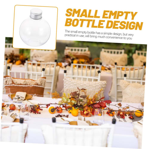 Holibanna 10pcs Clear Spherical Bottles, Light Bulb Drink Bottles, Light Bulb Candy Containers, Yogurt Containers, Plastic Smoothie Bottles, Clear Fak