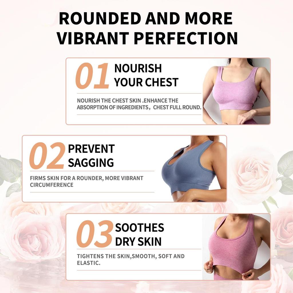 Rose Breast Essential Oil Plump Full Keep Firming Size Up Lifting Treatment Massage Bigger Sexy Boobs Spa Breast Enlargement Oil