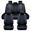 11PCS 5 Seats Car Seat Covers Automobiles Seat Covers Protector Cushion Deluxe PU Leather Front+Rear Full Set SUV Truck