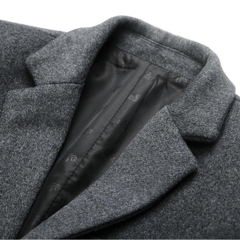 Cappotto di Lana da Uomo Fornitura Lana Lana Cappotto di Lana Moda Revers con Cotone Lana Cappotto da Uomo