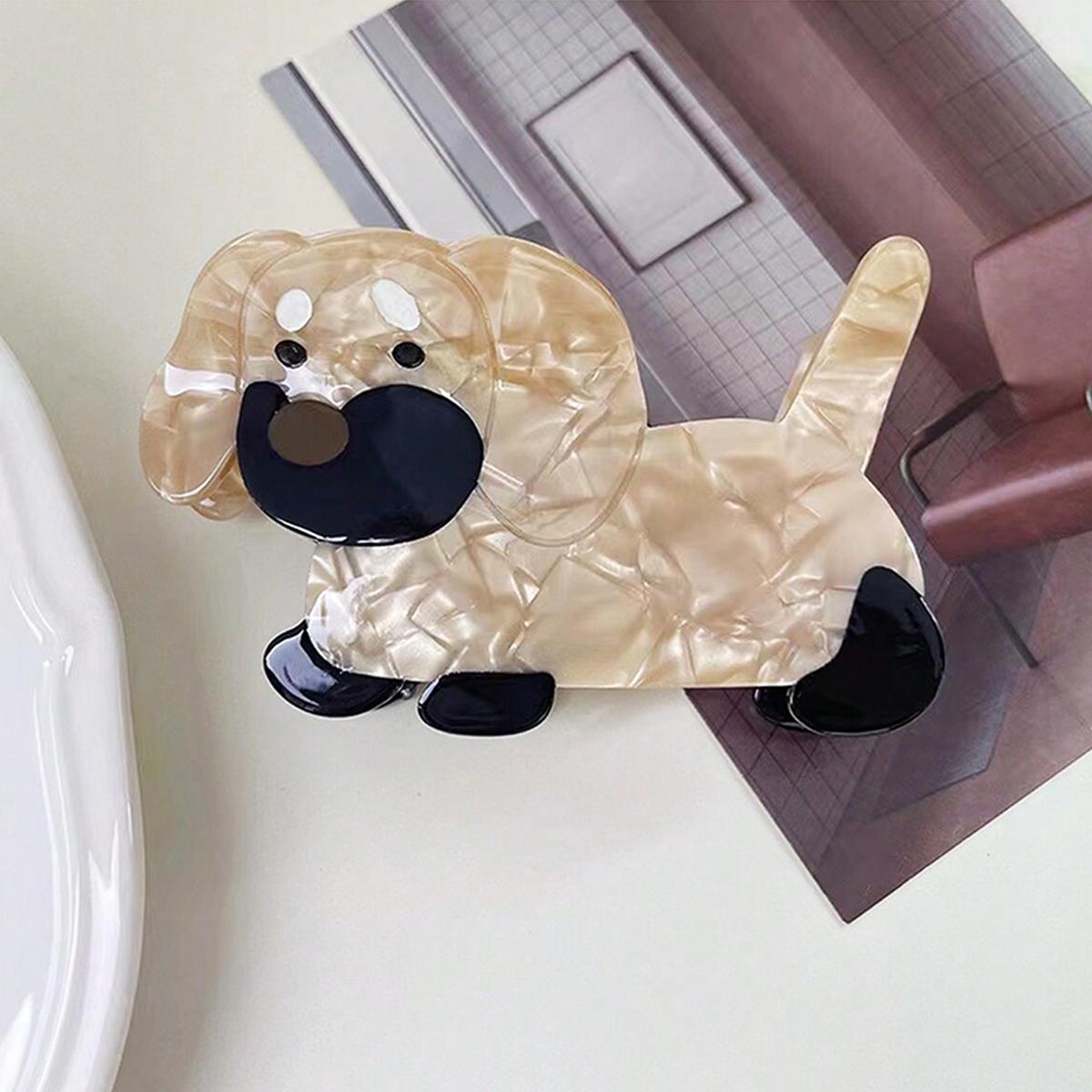 

1pc cartoon puppy acetic acid hairpin back head hairpin Shark clip half grab clip Cute hair clip hair accessories