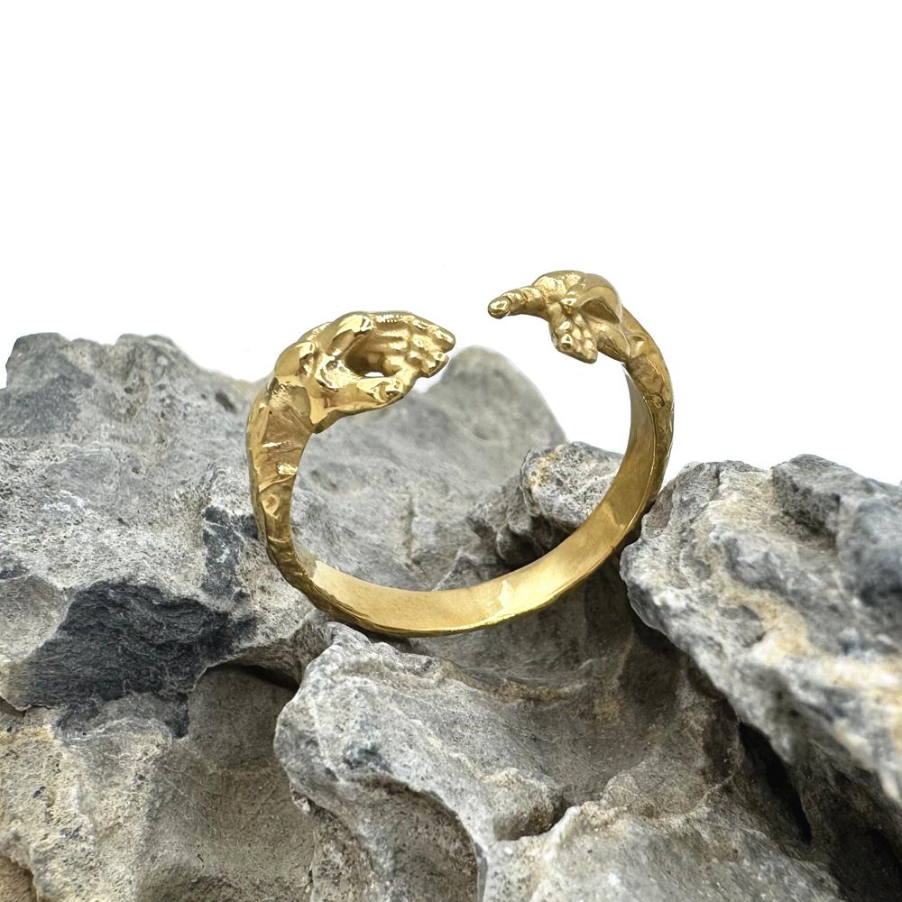 

Hands Of God Ring 316L Stainless Steel Jewelry Unisex Saint Touch The Sky Ring size 7-13 13 золотий