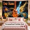 Chitarra Musicale (103) Arazzo da Parete a Tema Personalizzato Con Nome Testo Arazzo Appeso Personalizzato Per Camera da Letto Soggiorno Decorazione