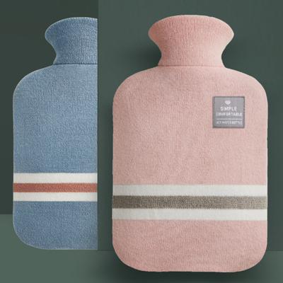 1000ml/2000ml Hand Warmer Bag Good Sealing Water-filling High Temperature Resistant with Knitted Cloth Cover Long-lasting Heat Preservation Warm