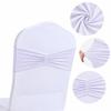5pcs No Tie Chair Sashes Spandex Material Spandex Chair Sashes Chair Cover Decor Bands  For Wedding