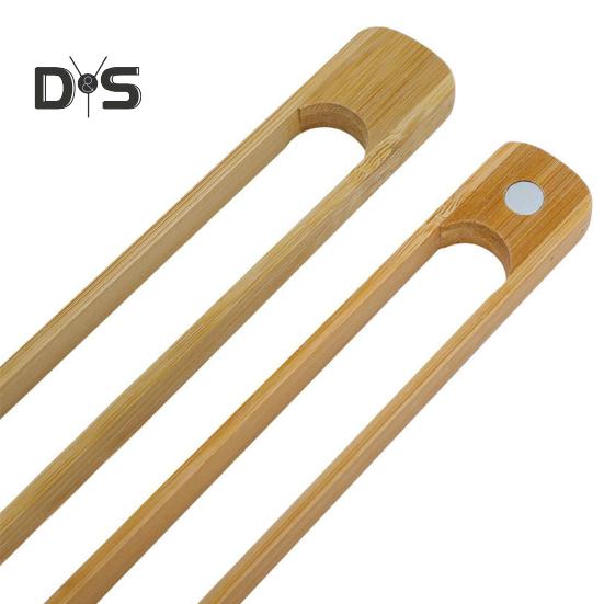 Magnetic Toaster Tongs Bamboo Serving Tongs 8.66 Inch Kitchen Utensils for Cooking Toast Bacon Muffin Bagel