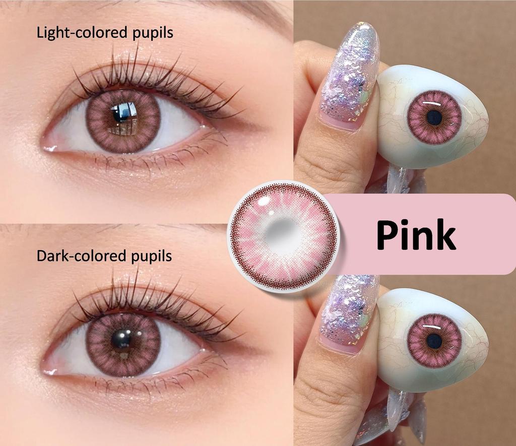 Color Contact Lenses With Soft Colored Lenses 1 Pair 14.3 mm Natural Color Lenses for Vision Eye Lens