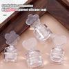 Transparent Nail Stamper And Scraper Set Heart & Flower Shaped Jelly Silicone Head for French Style Nail Art Printing