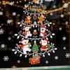 Reusable Snowflake Stickers Christmas Window Clings, Double Sided PVC Static Glass Stickers, Snowman Elk No Glue Decoration Santa Claus Xmas
