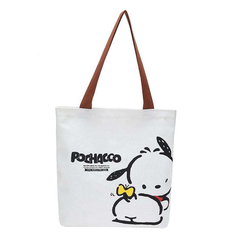 Canvas Bag Women's High-value Niche Cartoon Shoulder Bag Going Out Large-capacity Book Bag