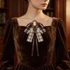 Ribbon British Retro Brooch Elegant Bow Accessory Vintage Vintage Bow Tie  Women Accessory