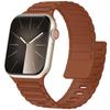 Bracelet Magnétique en Silicone Robuste pour Apple iWatch S11 - Boucle à Trois Perles Ultra Sécurisée