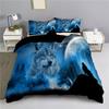 Quilt Cover Bedding 3D Printing Three-Piece Home Textiles Jungle Wolf King Nordic Style
