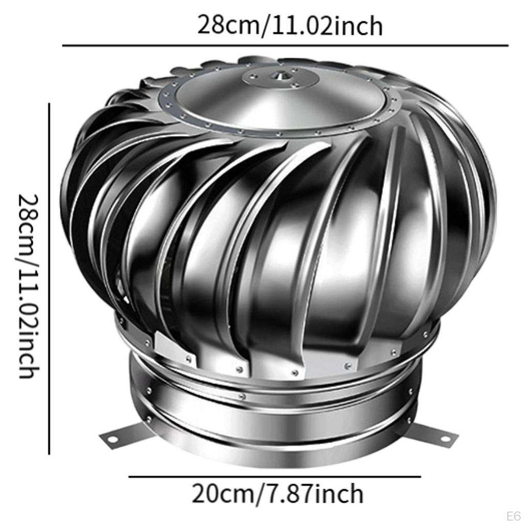 Attic Ventilation System with Stainless Steel Exhaust Cap for Home And Farm