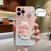 Fan piggy applies to Apple 17 three-dimensional cartoon mobile phone case iPhone16 photo puppy XS cute creative