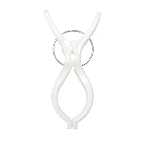 Towa Sangyo Heavy-Duty Neosul Wide Pole Clothespins, White/Blue, Approx. 4.4 X 3.4 X 9cm, Pack of 10