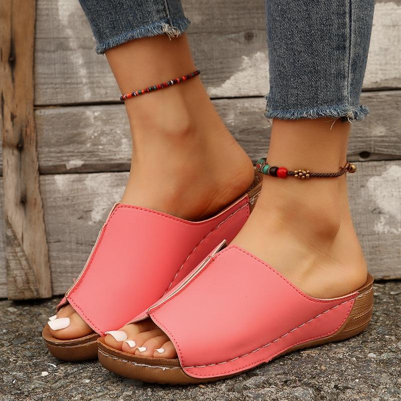 New wind slope heel sandals women's summer trend comfortable Roman sandals large size women's shoes