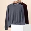 Men's 100% Pure Wool Solid Color Round Neck Sweater - 2025 Autumn/Winter Collection, High-End Base Layer