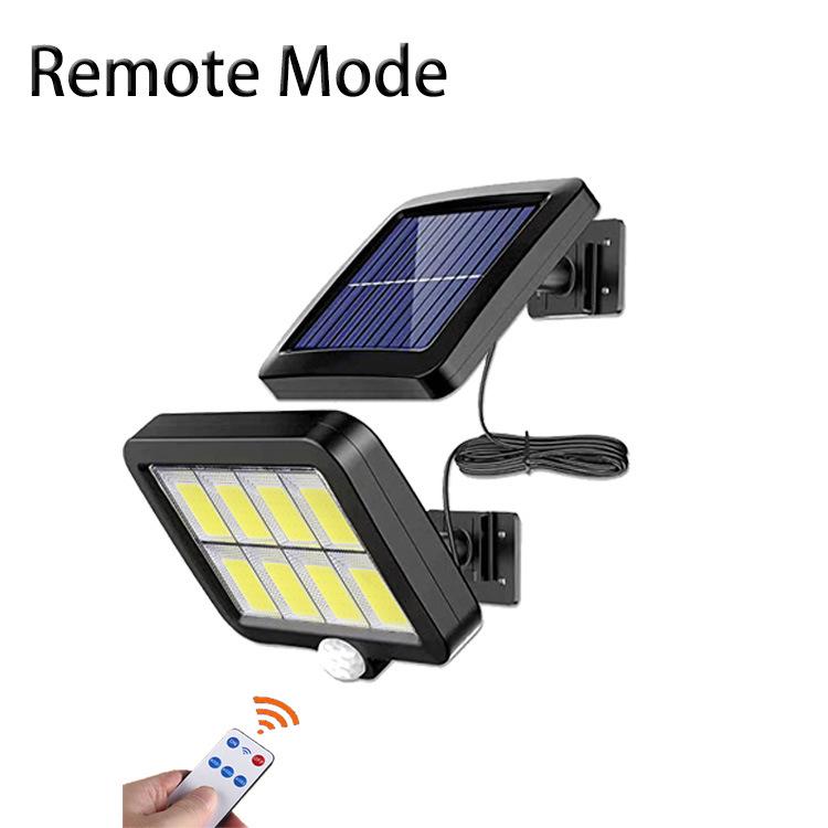 Outdoor Solar Motion Sensor Wall Lights with Remote Control for Courtyard and Corridor