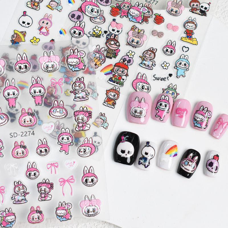 

Cartoon Cute Cloth Nail Stickers 5D Relief Three-Dimensional Internet Celebrity Labubu Doll Nail Stickers Jewelry SD2273-2278 (one for each of the 6 paragraphs)