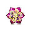 Hand-Woven Multi-Faceted Color-Changing Snowflake Flower Brooch for Suits - Unisex