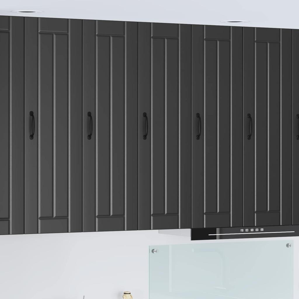 Wall Cabinet LUCCA Black 30 X 31 X 100 Cm Particleboard