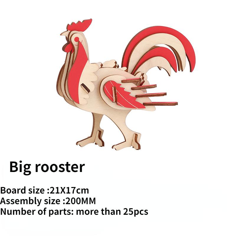 Wooden T-Rex 3D Puzzle Model Laser Version Diy Children'S Educational Simulation Kindergarten Gifts Back To School Season Gifts