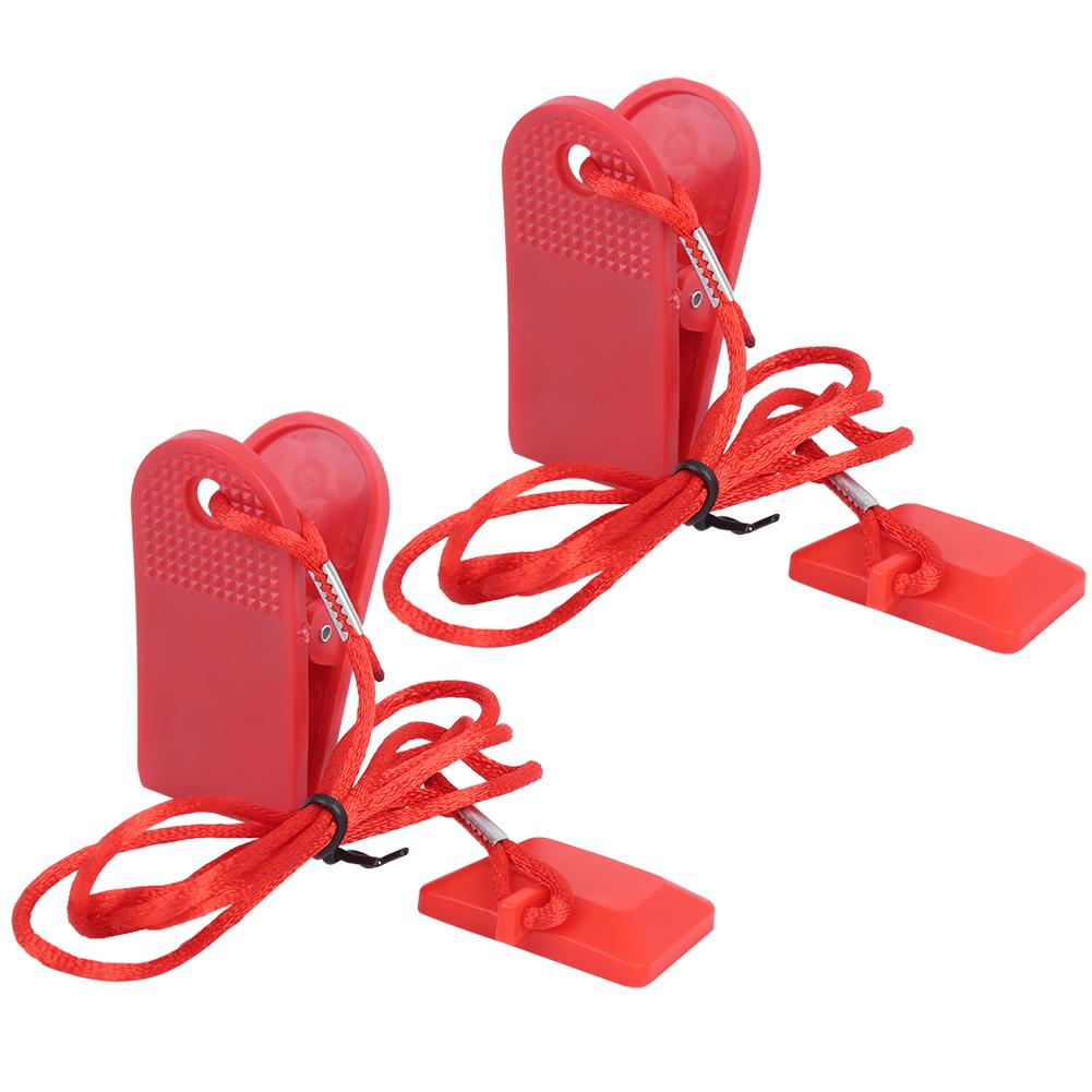 2Pcs Running Machine Safety Switch Lock Magnet Key Universal Accessory Square Safety Clip