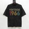 1966 60th Birthday 60 Years Old T Shirts Washed Short Sleeve Oversize TShirt  Vintage Men Women Streetwear Summer Tops Tees