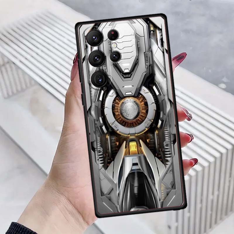 Creative Luxury Art Patterns Phone Case For Samsung Galaxy S26 S25 S24 S23 S22 S21 S20 Ultra Plus FE 5G Black Soft TPU