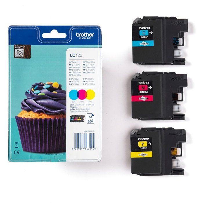 Brother LC123RBWBP Cartouche d'encre Couleurs