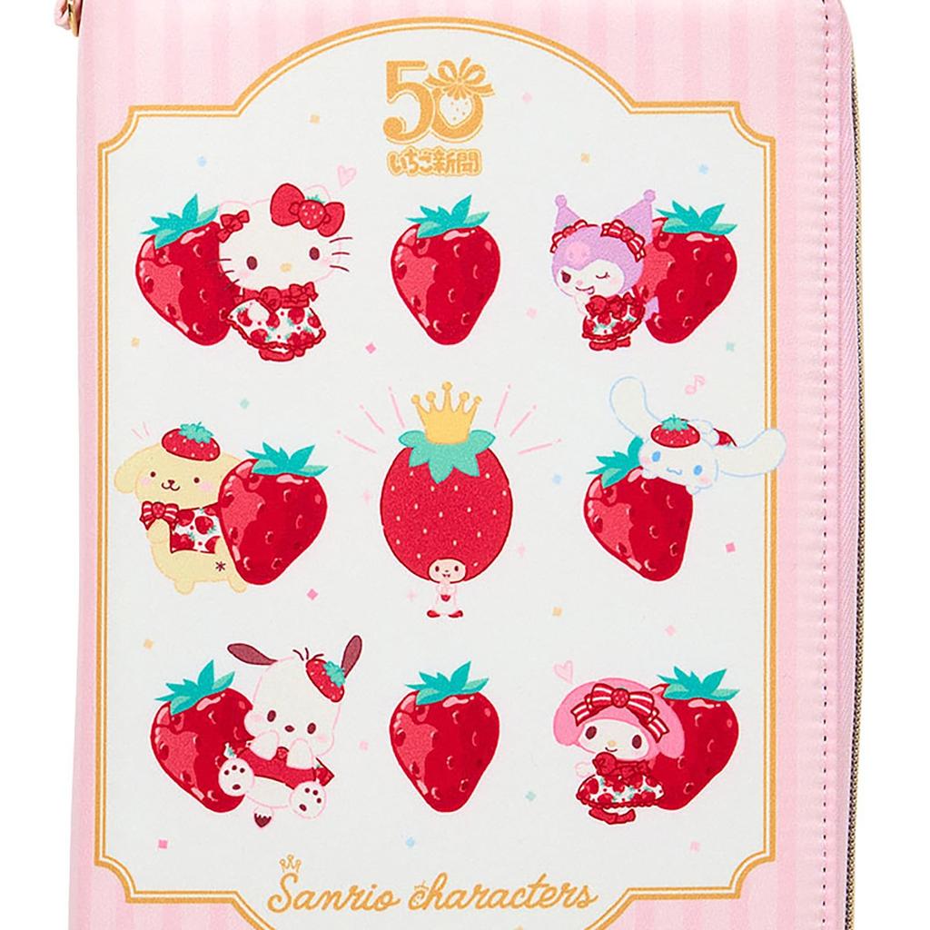 Jornal Sanrio 50º Personagens Sanrio Bolsa Funcional Armazenamento Aço x x Idade recomendada 3 anos ou mais 301914 Estojo Múltiplo (Aniversário de Morango)