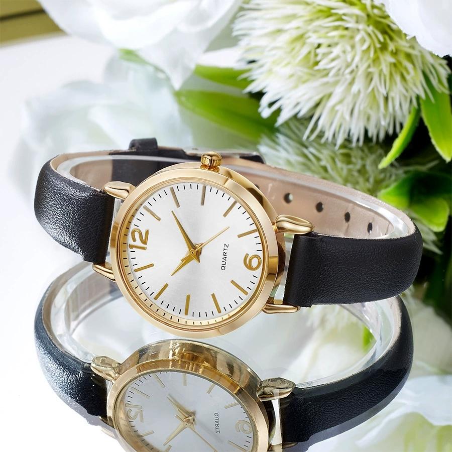 New Fashion Woman Luxury Business Leather Watch Women Retro Wrist Watches Students Casual Quartz Watches For Gifts Reloj Mujer