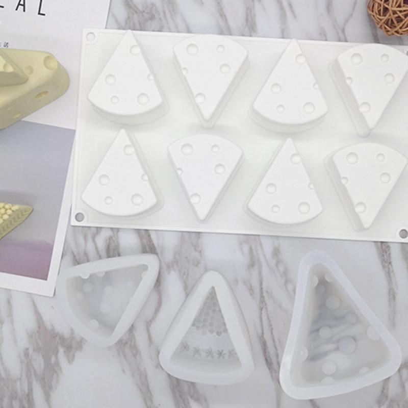 

8-Grid Cheese Mousse Cake Mold Silicone Baking Mold DIY Soap Scented Candle Mold (BPA-Free,No FDA Certificate) Type A