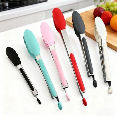 Pinzas de Cocina Multifuncionales de Acero Inoxidable y Silicona para Cocina y Barbacoa