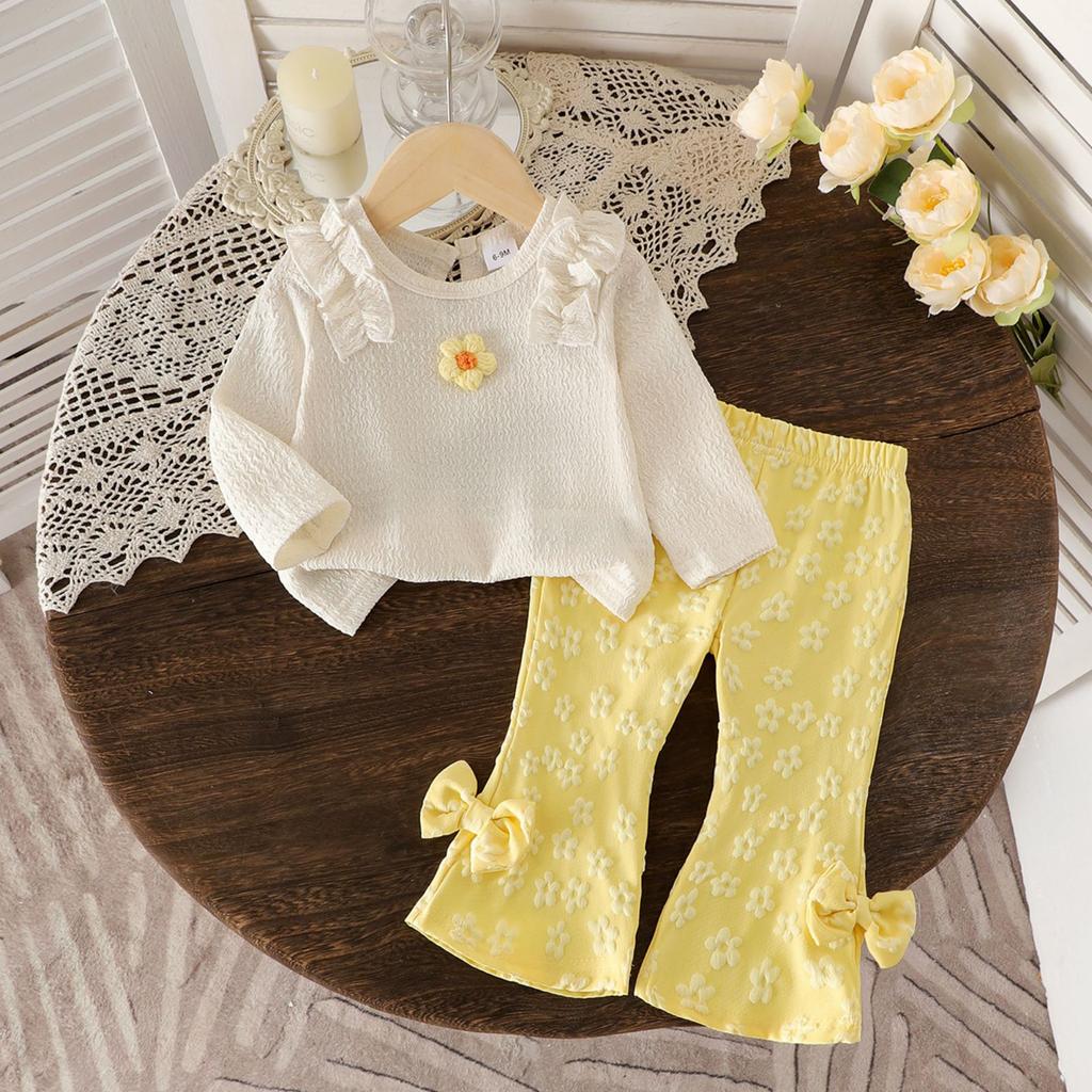 Kids Casual Long-Sleeve Set, Comfortable Daily Wear Outfits