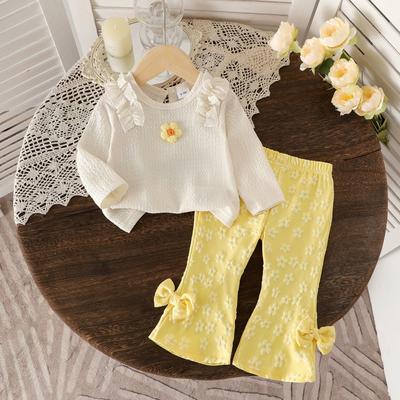 Kids Casual Long-Sleeve Set, Comfortable Daily Wear Outfits