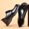 Layer Cowhide New Men's Business Casual Leather Shoes Lightweight Thick Soled Height Increasing Men's Shoes Fashionable Leather Single Shoes for Men