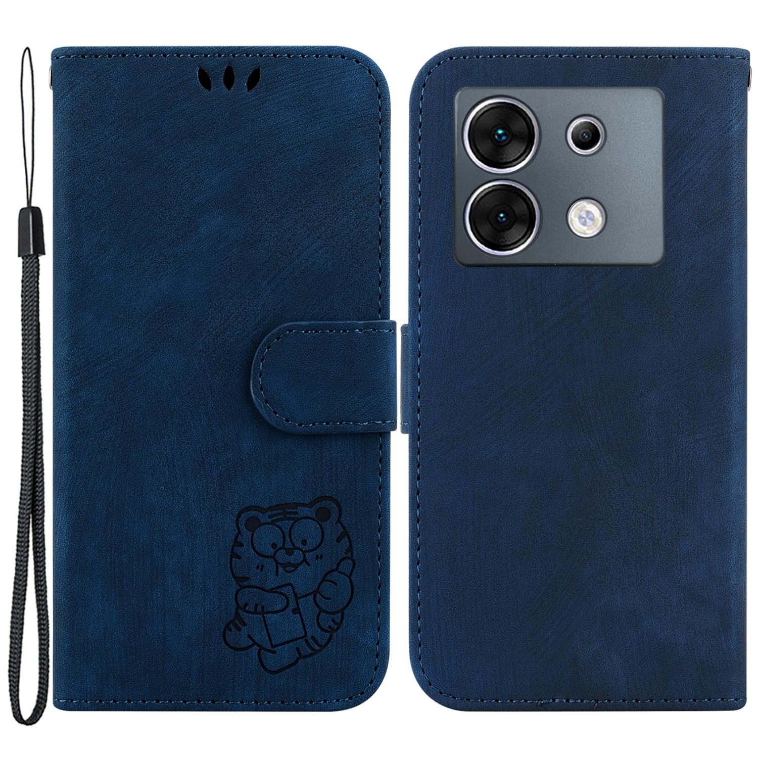 For Infinix Zero 30 5G Leather Case Wallet Phone Cover Tiger Pattern F