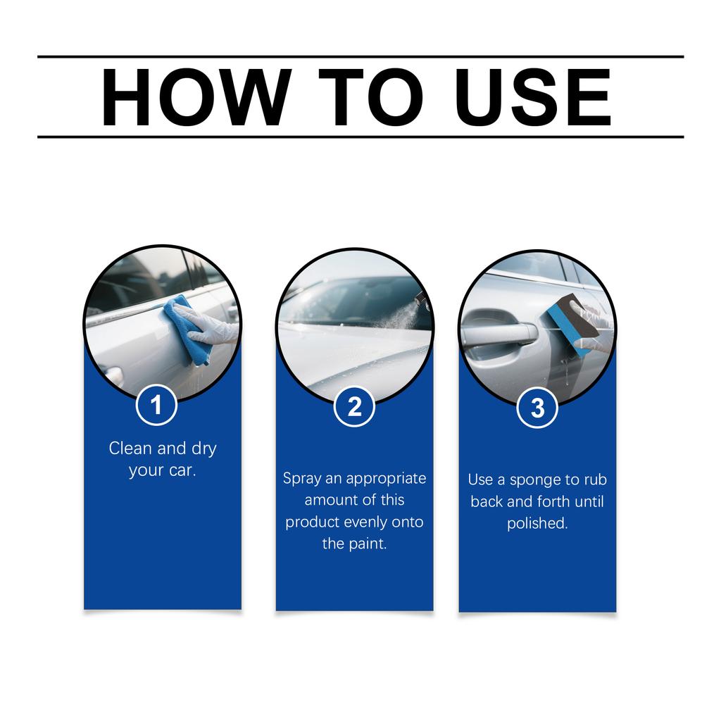 Car Ceramic Coating Spray Effectively Cleans Stains Polished and Glossy Refurbishment and Repair Nano Automotive Coating Spray