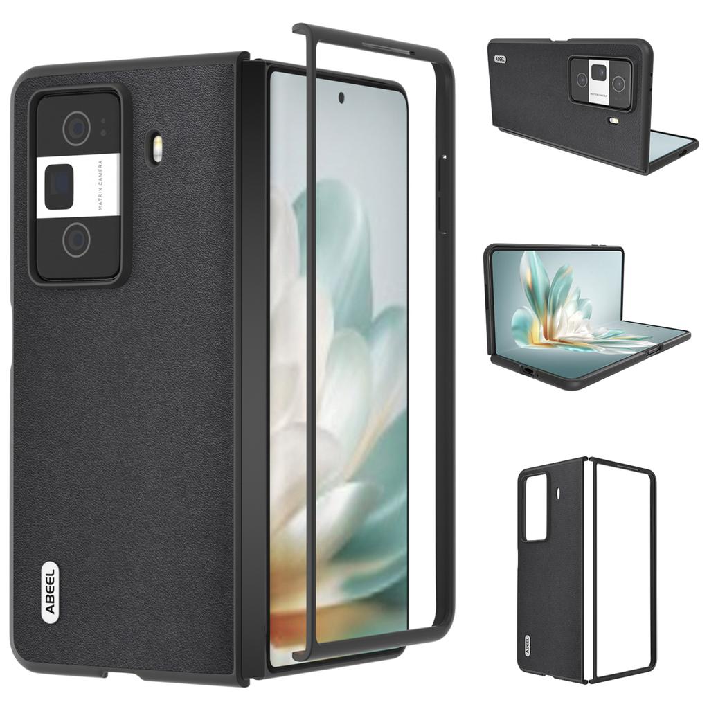 For Honor Magic Vs3 5G Case Genuine Cow Leather Coated Hard PC Phone Cover